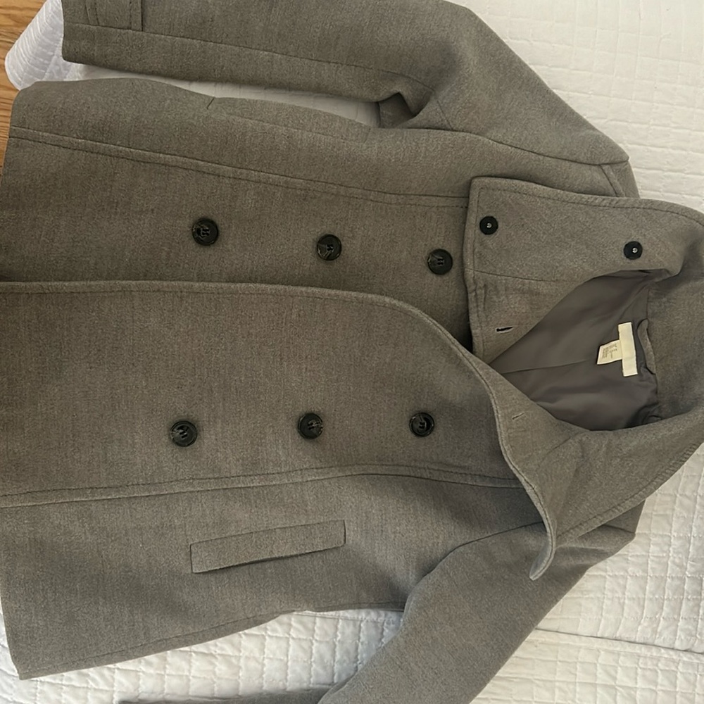 Gray H&M Peacoat Medium